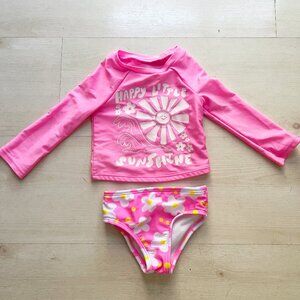 Cat & Jack Rash Baby Girl Guard and Bikini Bottom Swimsuit Size 12 Months